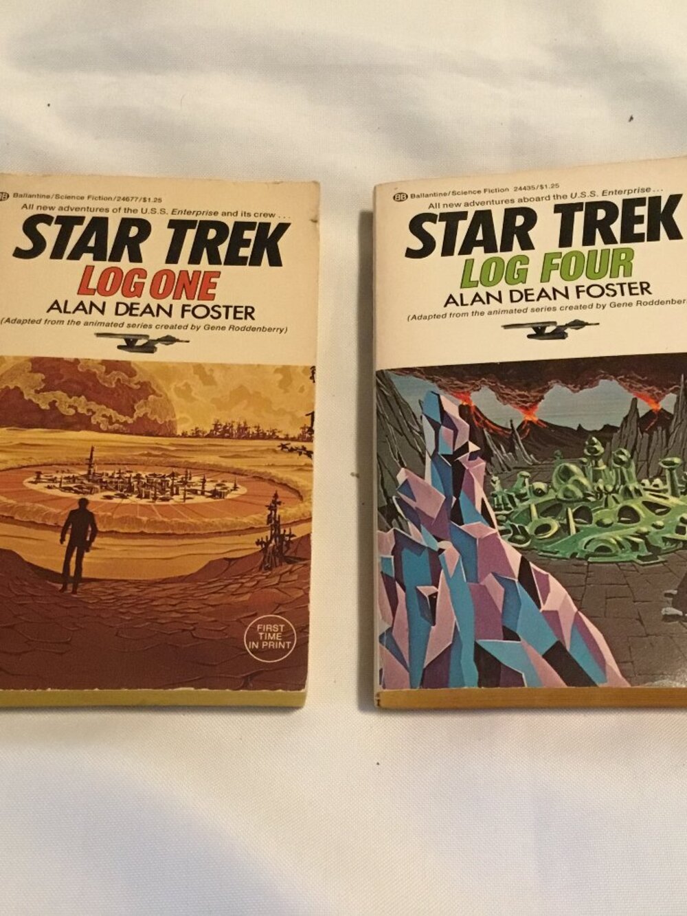 Star Trek Log Series Alan Dean Foster Books 1 and 4 Paperback
